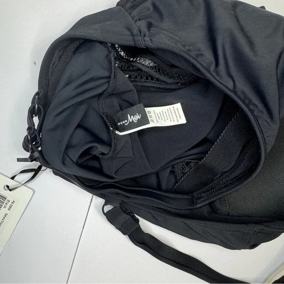 Pour Moi Sahara Crochet Waist Control Swimsuit Black Size Small NWT - Picture 7 of 10